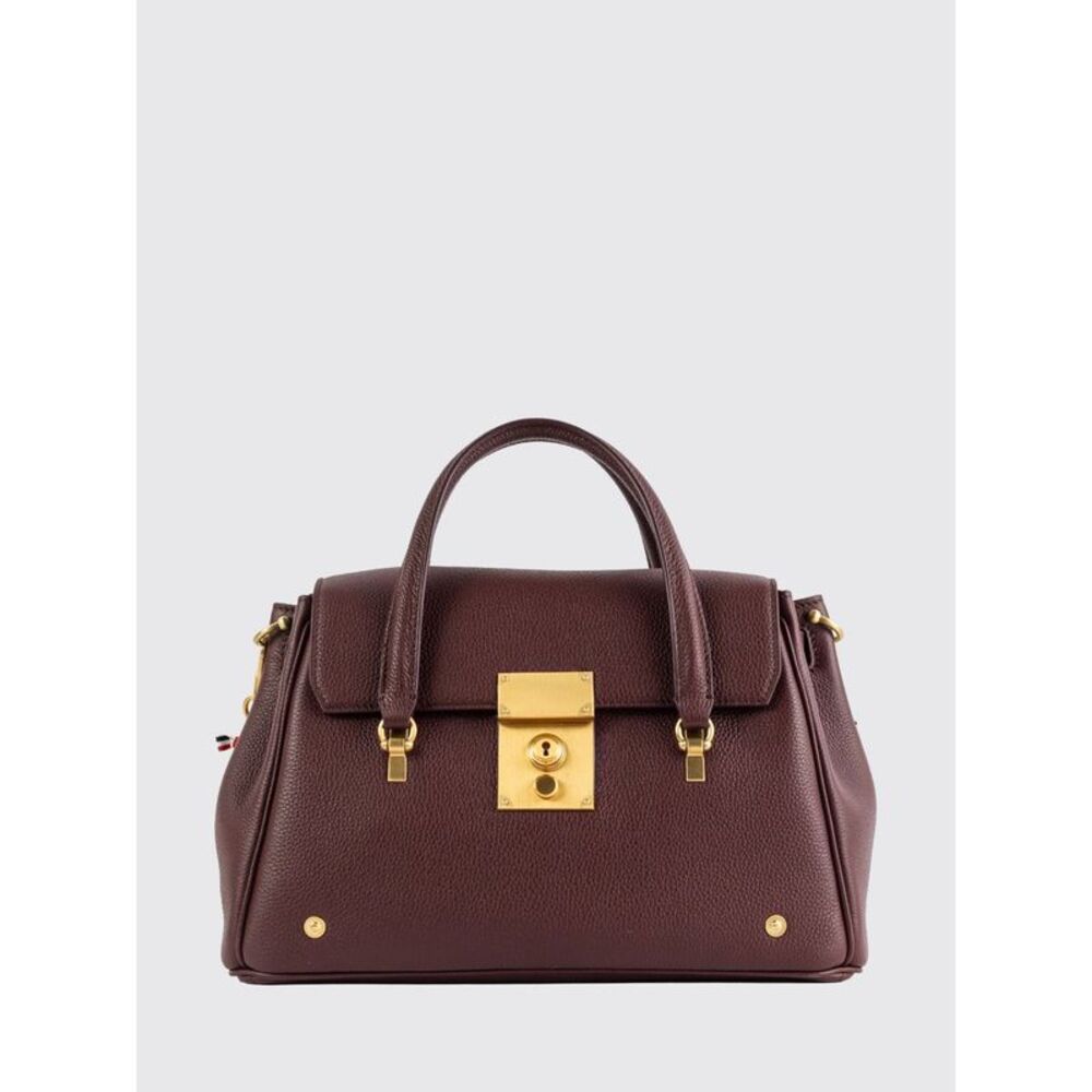 Thom Browne Bolton Grained Calf Leather Handbag With Shoulder Strap